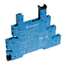 93010125, Розетка с винтовыми клеммами (с зажимной клетью) для реле 34 серии; питание 125В АС/DC; в комплекте пластиковая клипса; опции: LED