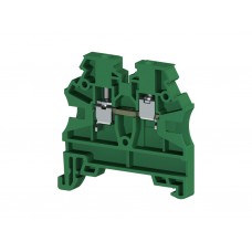 304202RP, Клеммник на DIN-рейку 2,5мм.кв. (зеленый); AVK2,5 RD (RP) (упак 100 шт)