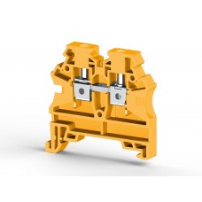 304213RP, Клеммник на DIN-рейку 4мм.кв. (желтый); AVK4 RD  (RP) (упак 80 шт)