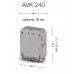 304360, Клеммник на DIN-рейку 240мм.кв. (серый);  AVK240 (упак 4 шт)