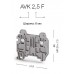 324929, Клеммник с возможностью установки картриджа, 2,5 мм.кв, (серый); AVK 2.5F (упак 80 шт)