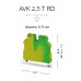 334170, Клеммник на DIN-рейку 2,5 мм.кв., (земля); AVK2,5 TRD (упак 50 шт)