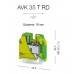 334210, Клеммник на DIN-рейку (MR32- MR35), 35 мм.кв., (земля); AVK 35T RD (упак 40 шт)