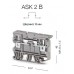 360119, Клеммник с размыкателем на DIN-рейку, 6 мм.кв., (серый); ASK 2B (упак 25 шт)