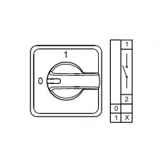 800060, CS010271E; Аварийный двухпозиционный переключатель (0-1); 2 FAZ 10 A 90° (упак 1 шт)