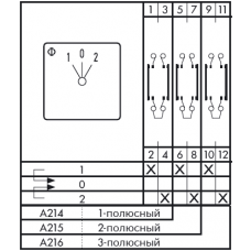 Переключатель CAD11 A214-600 KN2 +S0C T150 K +G211 +F273