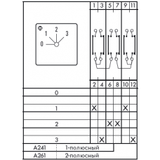 Переключатель DHR12B-A241-620 E