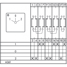 Переключатель DHR12-A361-620 E