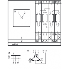 Переключатель DHR12B-A466-600 E