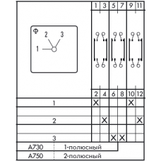 Переключатель CA10 A730-600 EF +S0 M999-470 +F*SFA