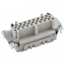 290222016, Розетка (гнездовая вставка); 16 контактов (1-16) + заземление; 16А; 400V; 6kV; Пружинное соединение 0.14..2.5 мм²; Прямой ввод; ПБТ/ПК; Материал контактов - посеребренная латунь; Типоразмер 16B; Серия E (упак 30 шт) 290222016, Розетка (гнездовая вставка); 16 контактов (1-16) + заземление; 16А; 400V; 6kV; Пружинное соединение 0.14..2.5 мм²; Прямой ввод; ПБТ/ПК; Материал контактов - посеребренная латунь; Типоразмер 16B; Серия E (упак 30 шт)