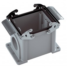 29081S, Блочный корпус(кожух) накладной для вставок типоразмера 32B (32); С 2 фиксаторами; Боковой ввод 1x PG 29; Низкопрофильный; Серый; Алюминий; IP 65 (упак 24 шт) 29081S, Блочный корпус(кожух) накладной для вставок типоразмера 32B (32); С 2 фиксаторами; Боковой ввод 1x PG 29; Низкопрофильный; Серый; Алюминий; IP 65 (упак 24 шт)