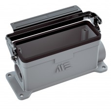 29372S, Блочный корпус(кожух) накладной для вставок типоразмера 24B (24); С 1 фиксатором; Боковой ввод 2x PG 21; Низкопрофильный; Серый; Алюминий; IP 65 (упак 48 шт) 29372S, Блочный корпус(кожух) накладной для вставок типоразмера 24B (24); С 1 фиксатором; Боковой ввод 2x PG 21; Низкопрофильный; Серый; Алюминий; IP 65 (упак 48 шт)