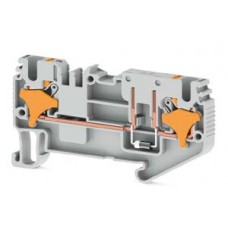 328259, Клеммник пружинный быстрозажимной (Push in), 2,5 мм.кв., с диодом, (серый); PRD 2,5AD-B (упак 50 шт.)