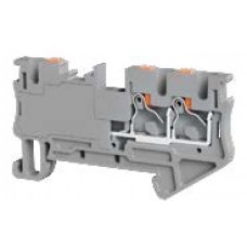 8000298168, Клеммник на DIN-рейку (Push-in) 4 мм.кв. 3-х выводной (серый); PFT 4 1X2 (упак 40 шт)