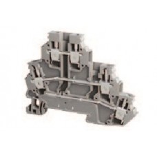 8002099158, Клеммник на DIN-рейку двухуровневая (Винтовая) с заземлением (серая) 2,5 мм.кв.; TBL 2,5-2P+E (нижний уровень с заземлением) (упак 35 шт)