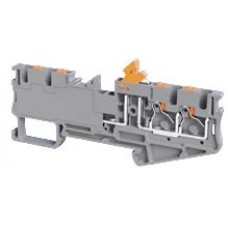 8003200528, Клеммник на DIN-рейку (Push in) 4-х выводной, с размыкателем, 2,5 мм.кв., (серый); PFT 2,5 S 2X2 (упак 30 шт)