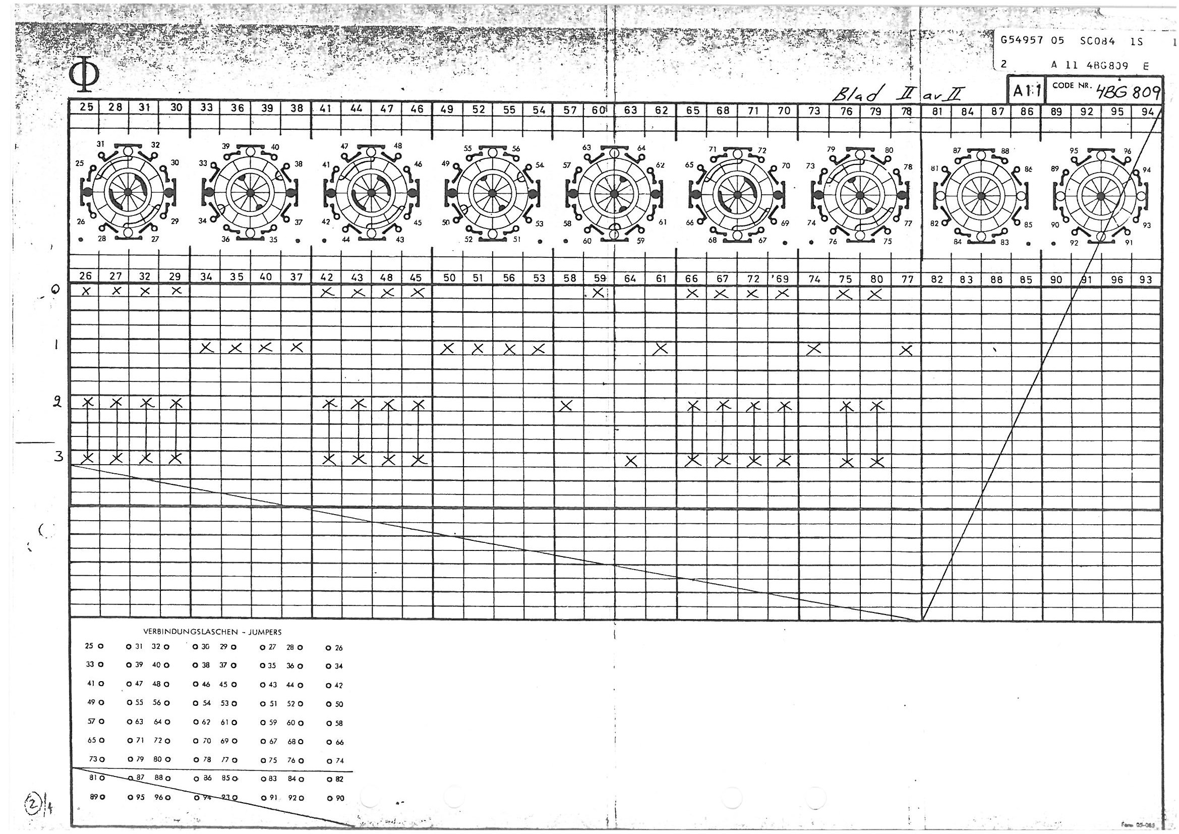 Схема переключателя (диаграмма переключения) 4BG809-2