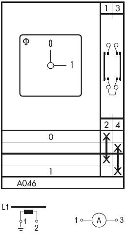 Схема переключателя (диаграмма переключения) A046