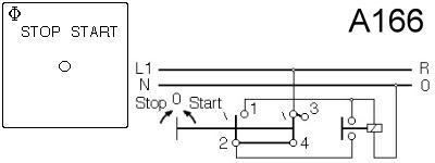 Схема переключателя (диаграмма переключения) A166