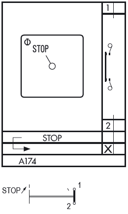 Схема переключателя (диаграмма переключения) A174