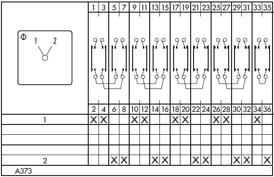Схема переключателя (диаграмма переключения) A373