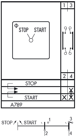 Схема переключателя (диаграмма переключения) A789