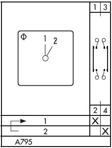 Схема переключателя (диаграмма переключения) A795