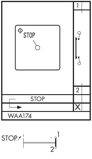 Схема переключателя (диаграмма переключения) WAA174